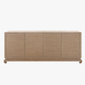 Zen Brown Grasscloth Grande Cabinet