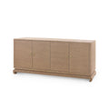 Zen Brown Grasscloth Grande Media Cabinet