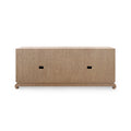 Zen Brown Grasscloth Grande Media Cabinet back view