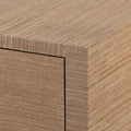 Zen Brown Grasscloth Grande Media Cabinet corner