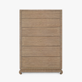 Zen Brown Grasscloth Tall Dresser