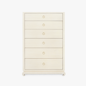 Zen Natural Grasscloth Tall Dresser