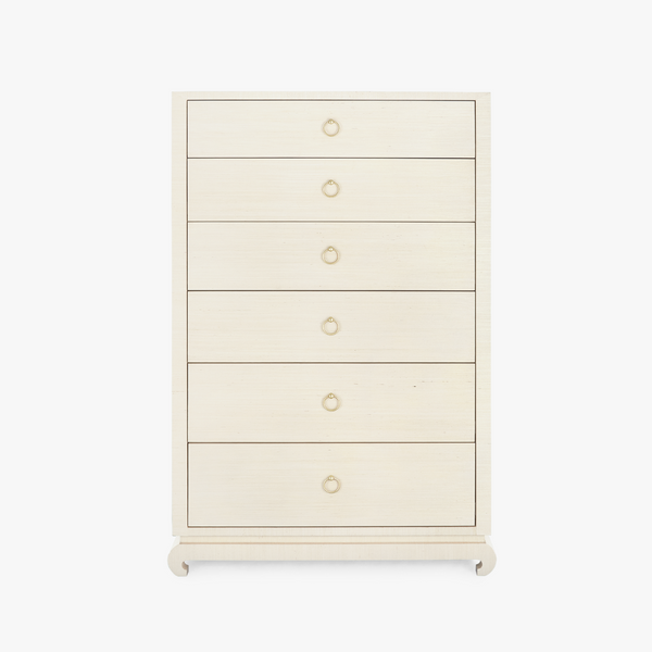 Zen Natural Grasscloth Tall Dresser