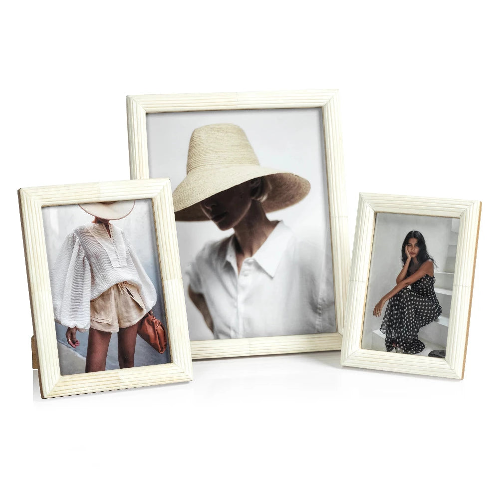 Etched Bone Photo Frame three sizes