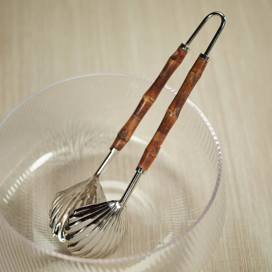 Mangrove Serving Tongs in Glass Bowl