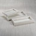 Scalloped White Marble Tray Three Sizes