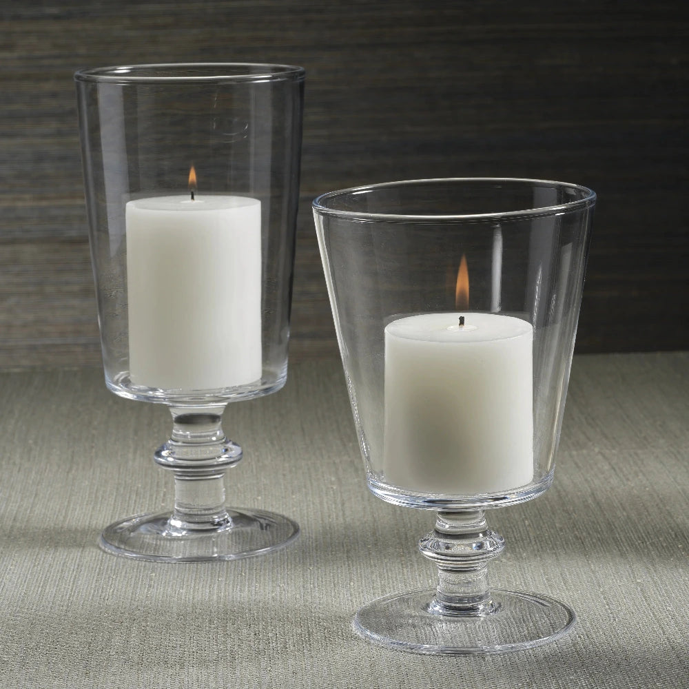 Palmilla Glass Hurricanes - two sizes