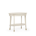 Zolman Cerused Oak Oval Side Table