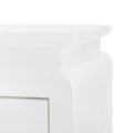Zuri White Double Dresser corner closeup