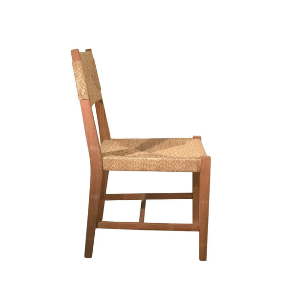 Set of Two Malabar Teak Dining Chairs Side View