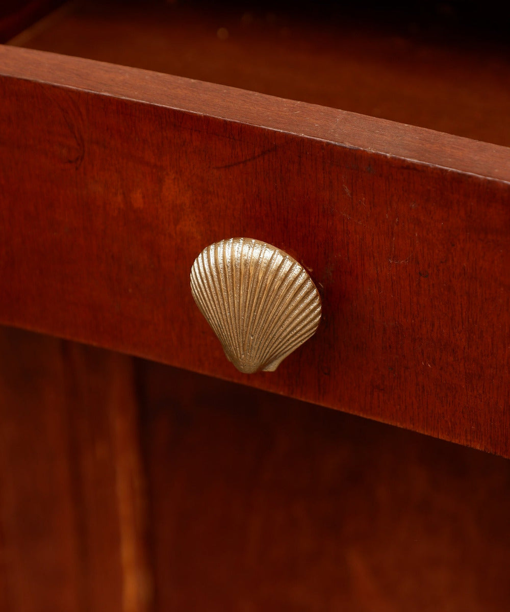 Brass Shell Knob on drawer