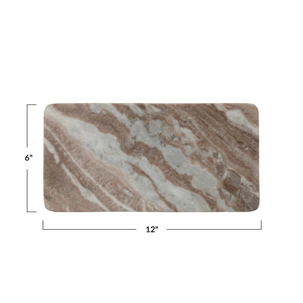 Brown Marble Board with Dimensions