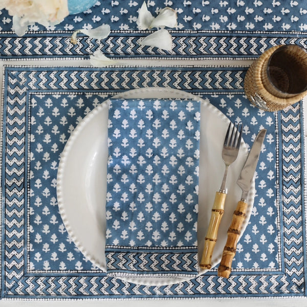 Anouk Indigo Placemats styled on table