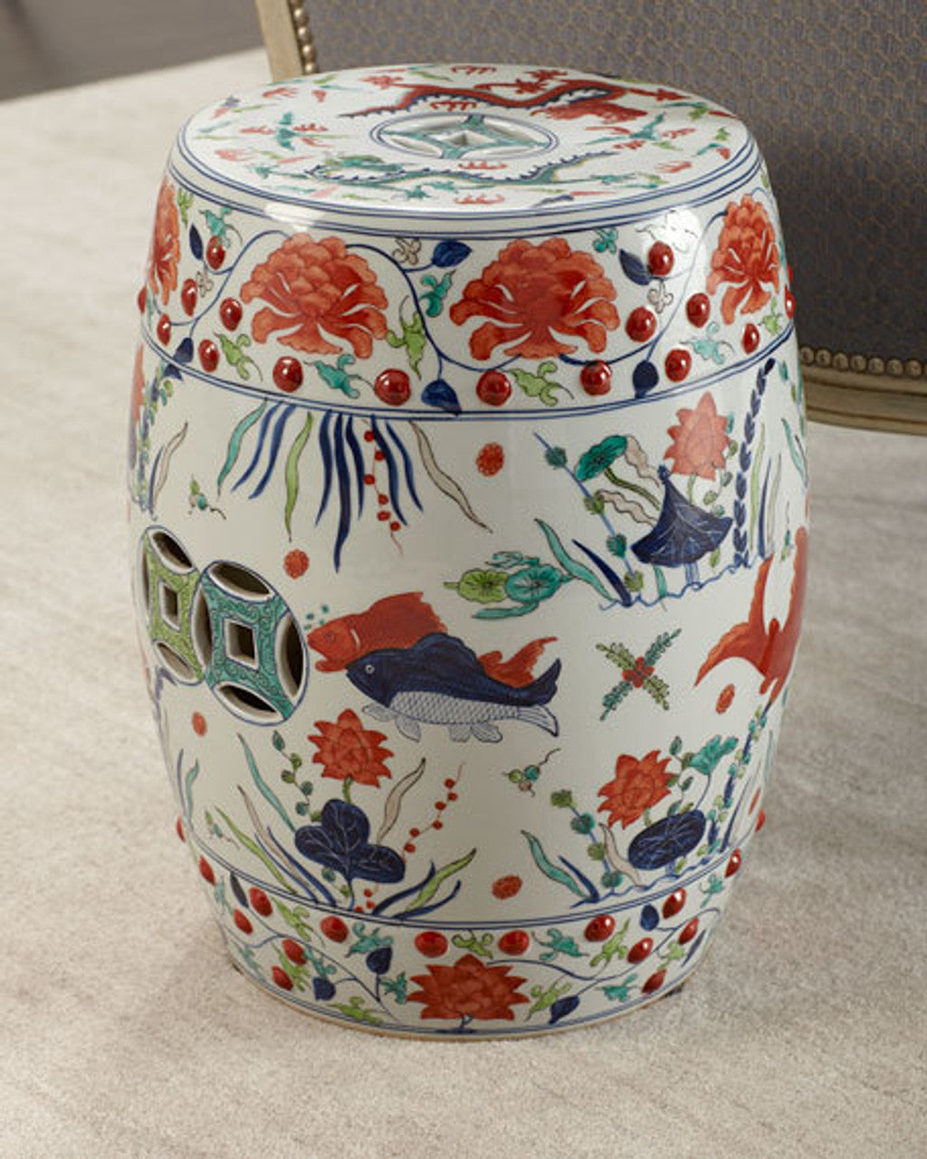 Multicolor Fish Garden Stool from Dear Keaton