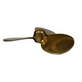 Brass Boat Propeller Paper Weight side view
