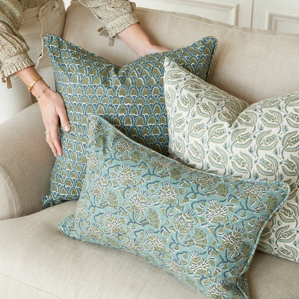 Iznik Slate Lumbar Pillow Cover Walter G Textiles Dear Keaton