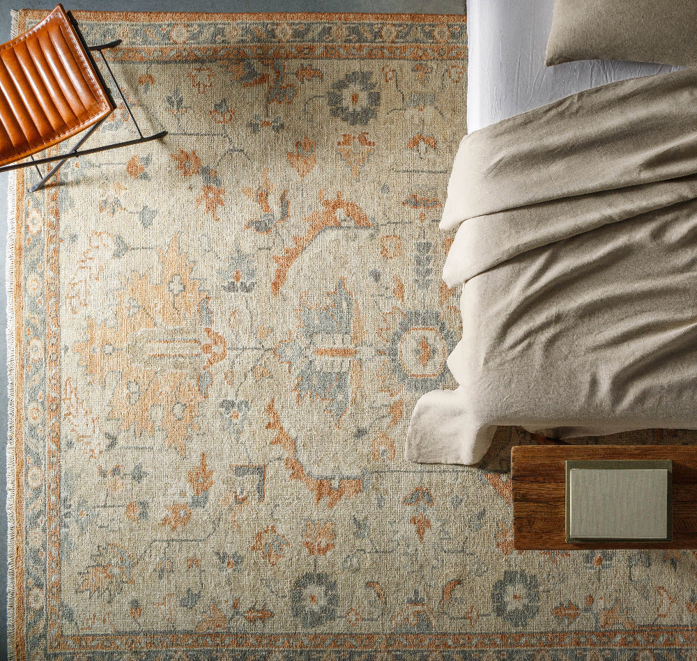 Bernadette Wool Rug Styled in Bedroom