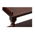 Drayton Butlers Trolley - dark mahogany finish corner detail
