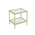 Cabana Celery Side Table with glass tops