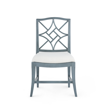 Edith Fog Side Chair - linen drop in cushion