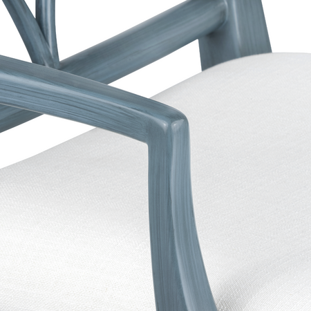 Edith Fog Arm Chair - curved arm closeup