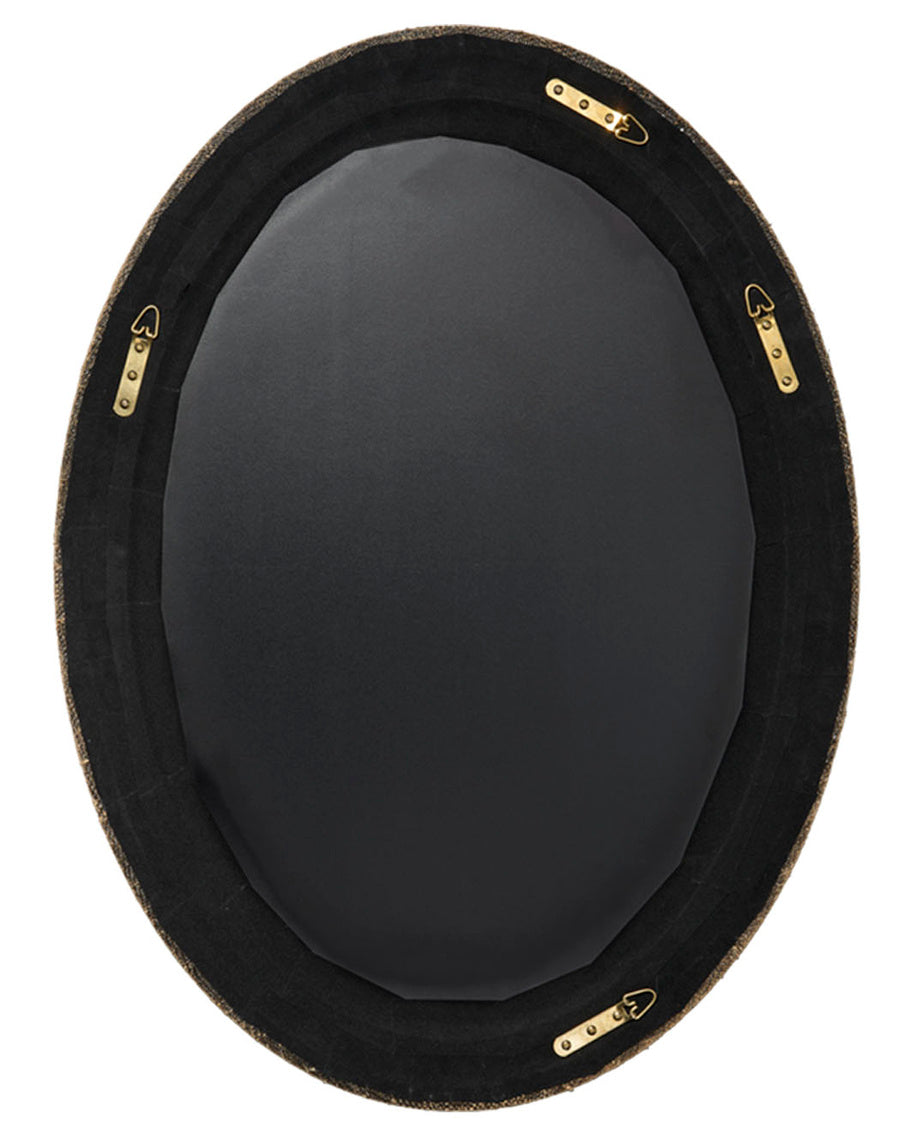 Valley Raffia Oval Mirror - Back hardware