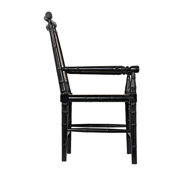 Colonial Bamboo Arm Chair Side View