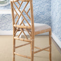 Hayden Natural Counter Stool backview styled in room