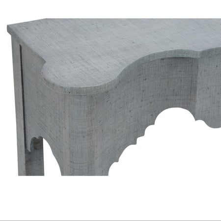 Kensington Haze  Raffia Console closeup