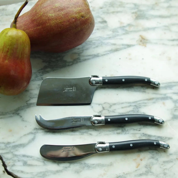 Black Stainless Cheese Knife Set - Made in Francde