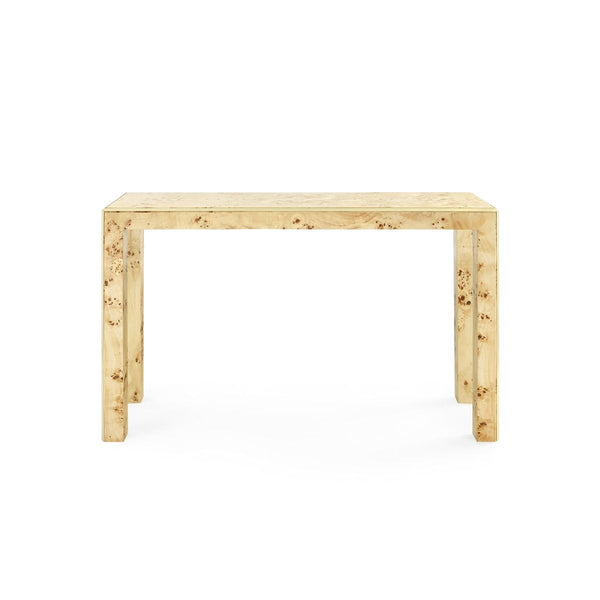 Anders Burl Console Table Front View