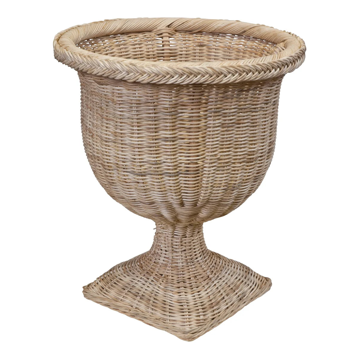 Braided Wicker Urn Square Base