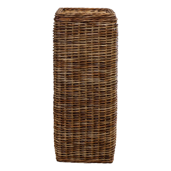 French Country Tall Rattan Pedestal 