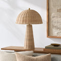 Nina Rattan Lamp styled on console