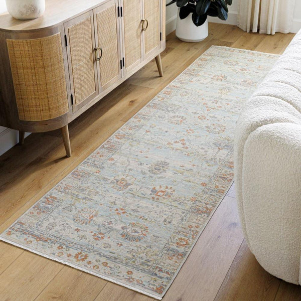 Izmir Wool Runner Rug in living room