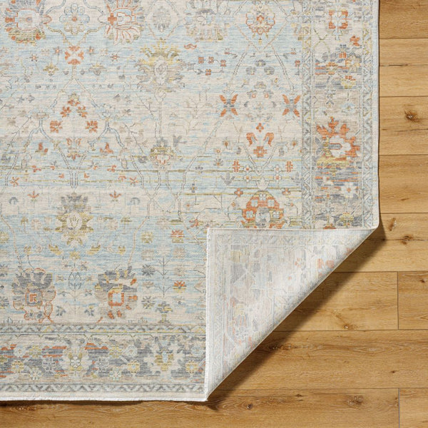 Izmir Wool Rug corner fold
