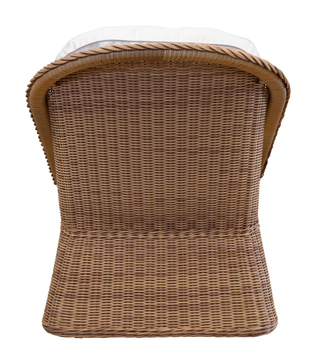 Palm Outdoor Synthetic Wicker Lounge Chair back view