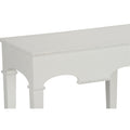 Oslo White Console Table closeup