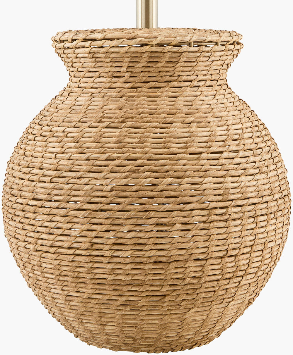 Mela Rattan Lamp - woven round base