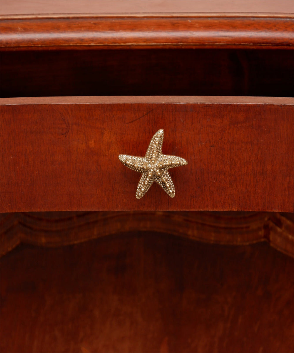 Solid Brass Starfish Knob - drawer pull on dresser