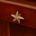 Solid Brass Starfish Knob closeup - drawer pull