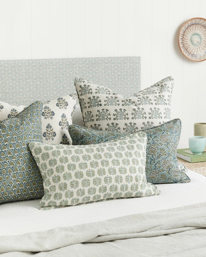 Walter G Slate pillow covers on a bed