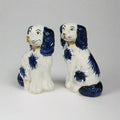 Blue Staffordshire Dogs - reproduction ceramic