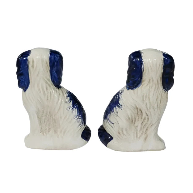 Blue Staffordshire Dogs back view