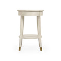 Zolman Side Table - cerused oak side view