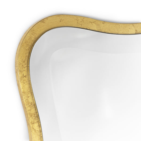 Candice Mirror Gold Leaf Details