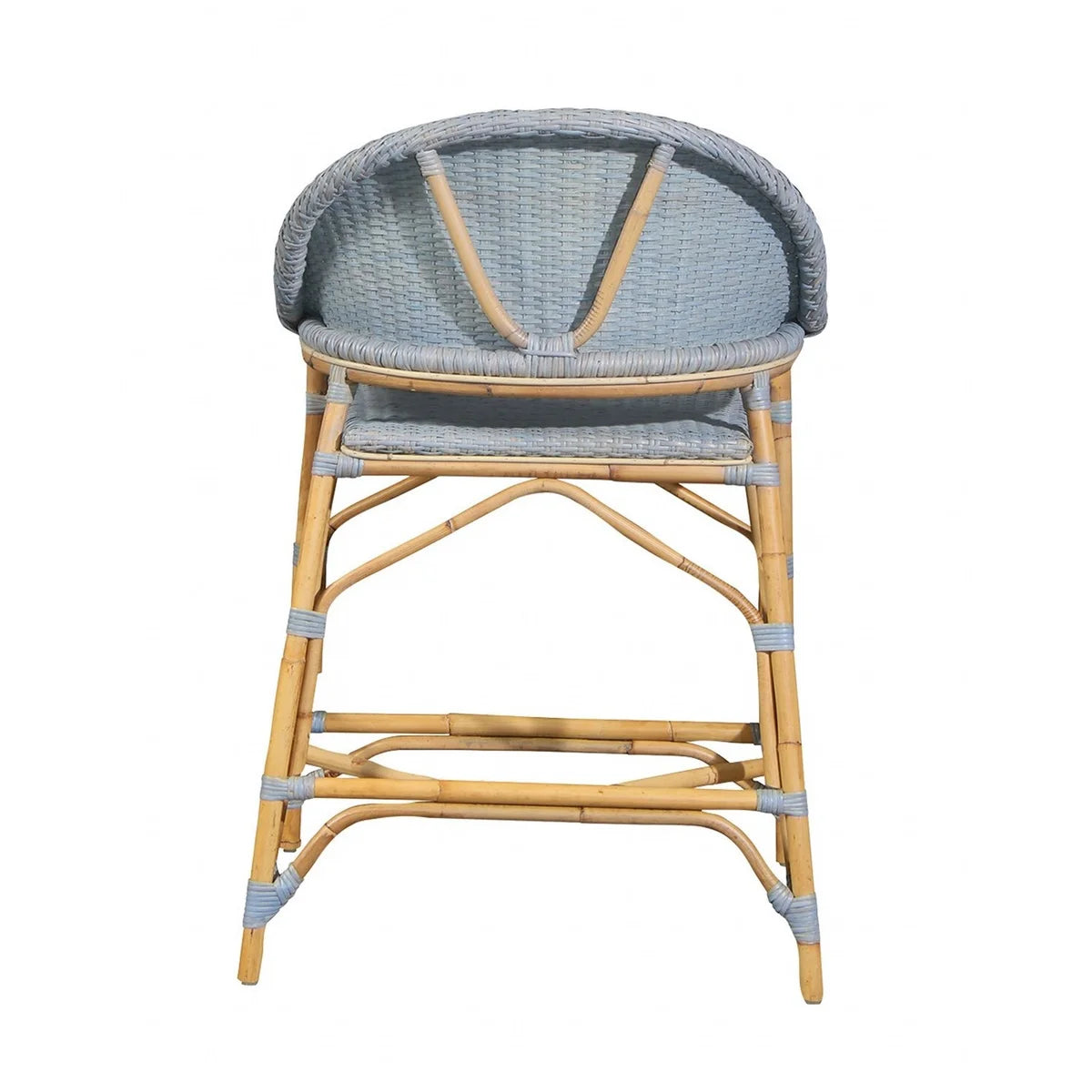 Newport Coastal Blue Counter Stool Back View