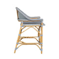 Newport Coastal Blue Counter Stool Side View