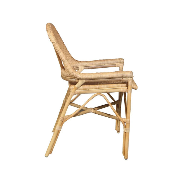 Set of Two Newport Natural Chairs Side View
