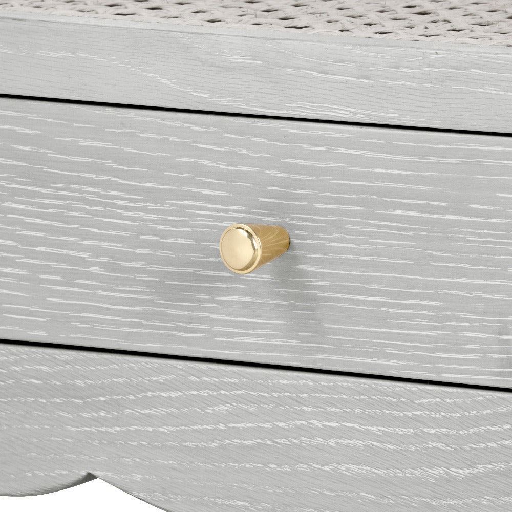 Alice Soft Grey Side Table Hardware